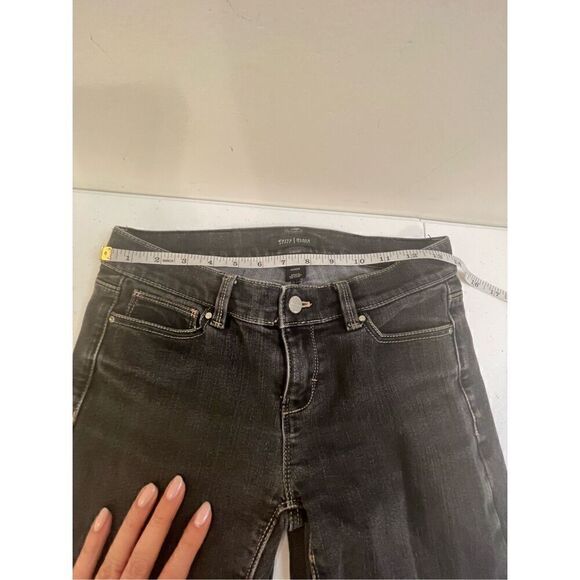 White House Black Market Noir women’s size 0 black denim Jean shorts - Picture 3 of 5